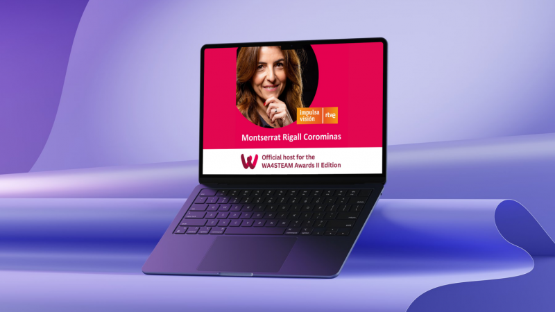 Montserrat Rigall, periodista del equipo de Impulsa Visión RTVE, presenta la segunda edición de los Premios WA4STEAM