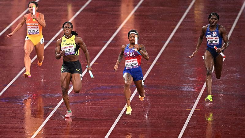 Espa�a cierra el Mundial de atletismo de Tokio con el quinto puesto del relevo femenino 4x100 m