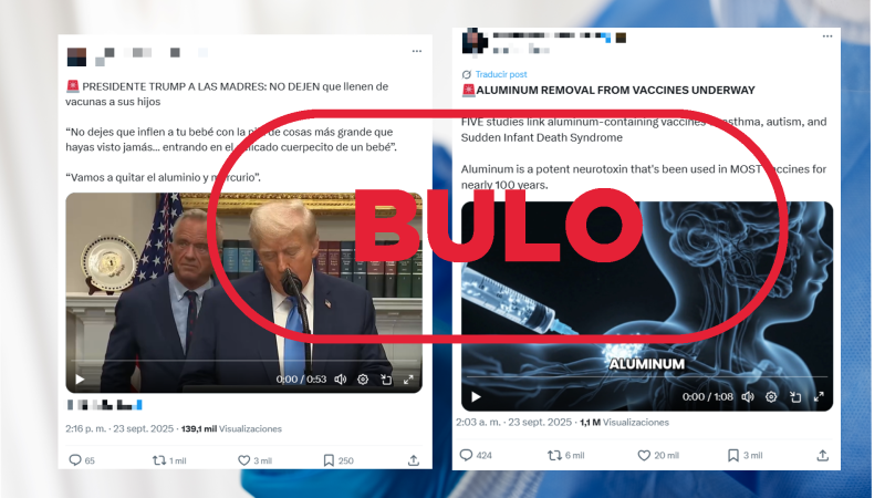 Las vacunas con mercurio y aluminio no son dainas para la salud, es un bulo