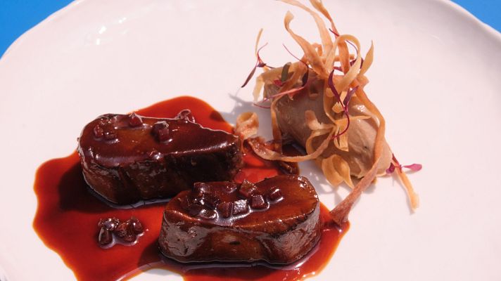 Receta de solomillo de ciervo, salsif crujiente y castaa de MasterChef Celebrity 10