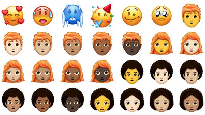Pelirrojos y personas con el pelo rizado, principales novedades de los emoji en 2018