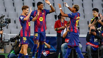 Barcelona - Olympiacos: gol de Fermn