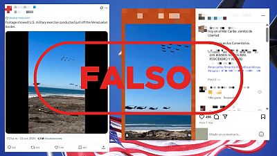 No son cazas estadounidenses llegando a Venezuela, es falso