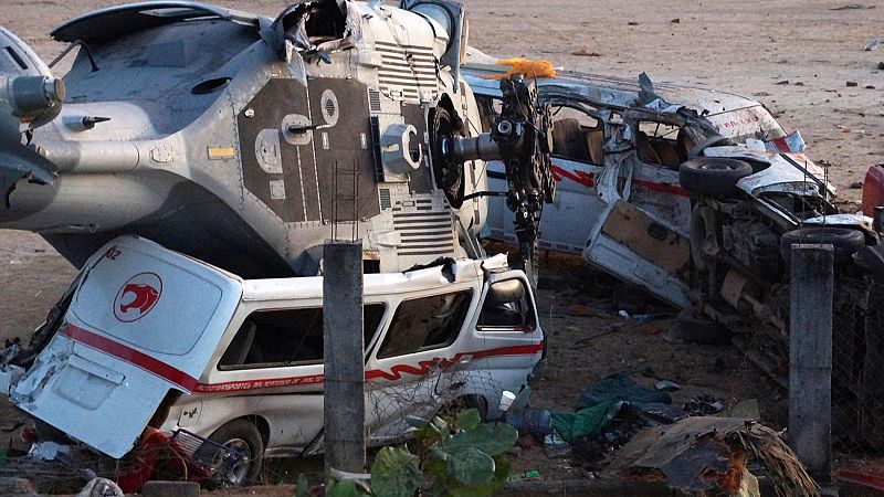 Catorce muertos en un accidente de helicóptero ocurrido tras un terremoto de magnitud 7,2 en México