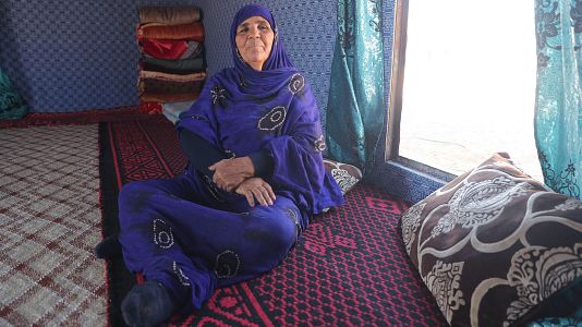 Una de las primera saharauis en asentarse en los campamentos de Argelia