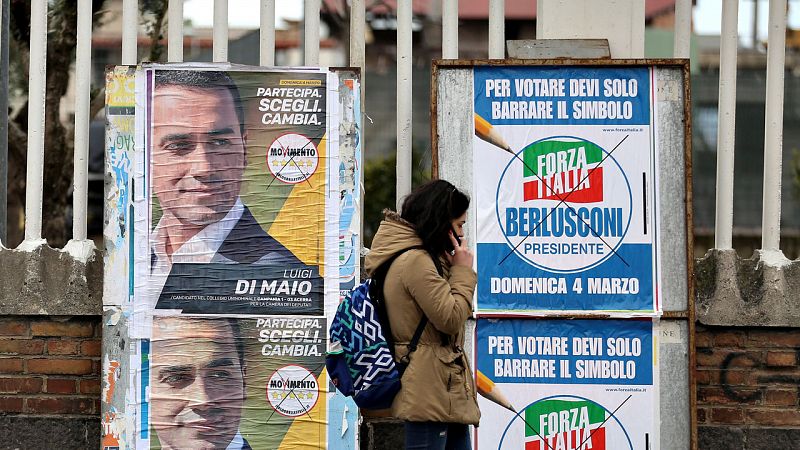 Berlusconi y el Movimiento Cinco Estrellas buscan aprovechar el desgaste de la izquierda en Italia