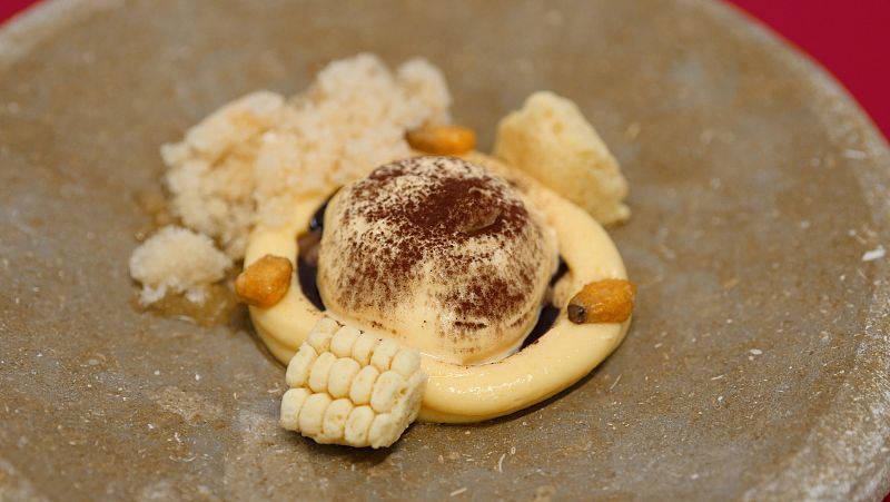 Receta de maz, helado de mole y mantequilla de MasterChef Celebrity 10