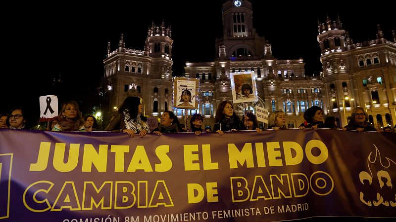 Manifestacin contra la violencia de gnero el 25N de 2024 en Madrid