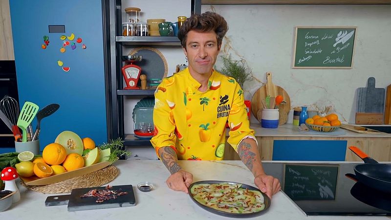 El carpaccio de mel amb pernil del Chef Bosquet, una recepta de contrastos