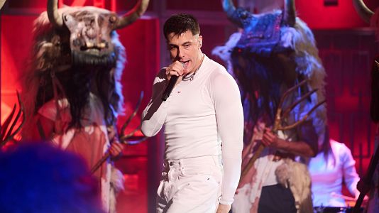 Pello Reparaz, lder de Zetak, durante su actuacin en La Revuelta 3/12/25