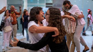 Llegada del segundo grupo de activistas espaoles de la flotilla a Gaza que fueron detenidos por Israel