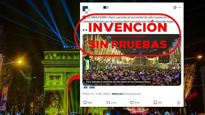 No hay pruebas de que cancelen el concierto de A�o Nuevo en Par�s "por la inmigraci�n ilegal"