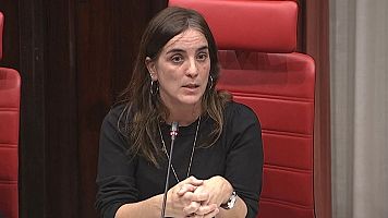 La consellera de Investigaci�n y Universidades del Govern de Catalunya, N�ria Montserrat, en la comparecencia sobre el caso Flecha-CREA.