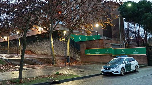 Vista de la Comandancia de la Guardia Civil en Tres Cantos (Madrid), donde se encuentran detenidos Leire D�ez y Vicente Fern�ndez