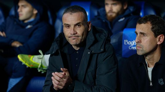 Sergio Francisco, antes del partido de LaLiga entre la Real Sociedad y el Girona este viernes