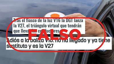 La DGT no sustituye la baliza V16 por el tri�ngulo virtual V27, es falso