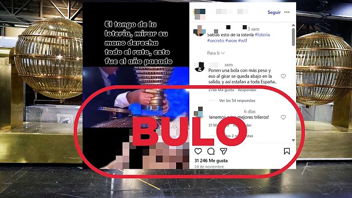 El tongo con las bolas de la Loter�a de Navidad es un bulo