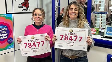 La Vicky i la Lorena, loteres de l'administraci� de Badalona que ha repartit el segon premi