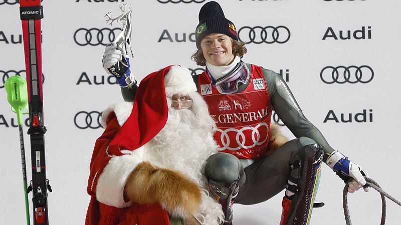 Lucas Pinheiro Braathen con Pap� Noel