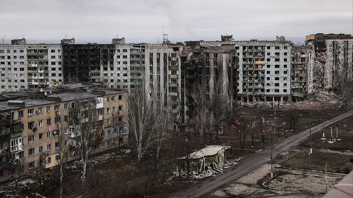 Destrozos en la ciudad de Kostiantynivka, en la regi�n de Donetsk (Ucrania).
