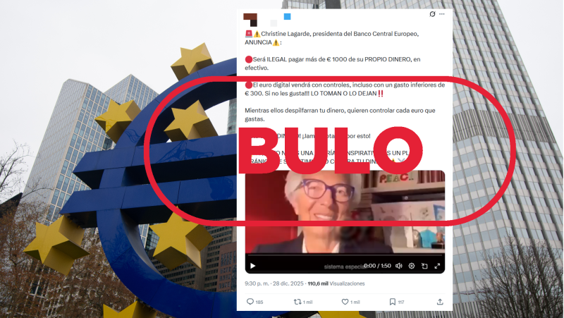 Lagarde no anuncia la prohibici�n de pagos en met�lico de m�s de 1.000 euros, es un bulo