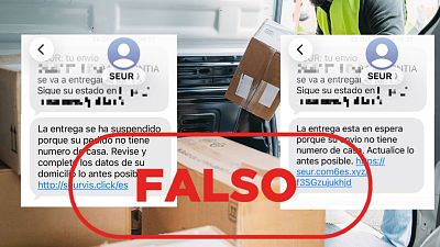 SEUR no alerta por SMS de una entrega "en espera o suspendida", es un fraude