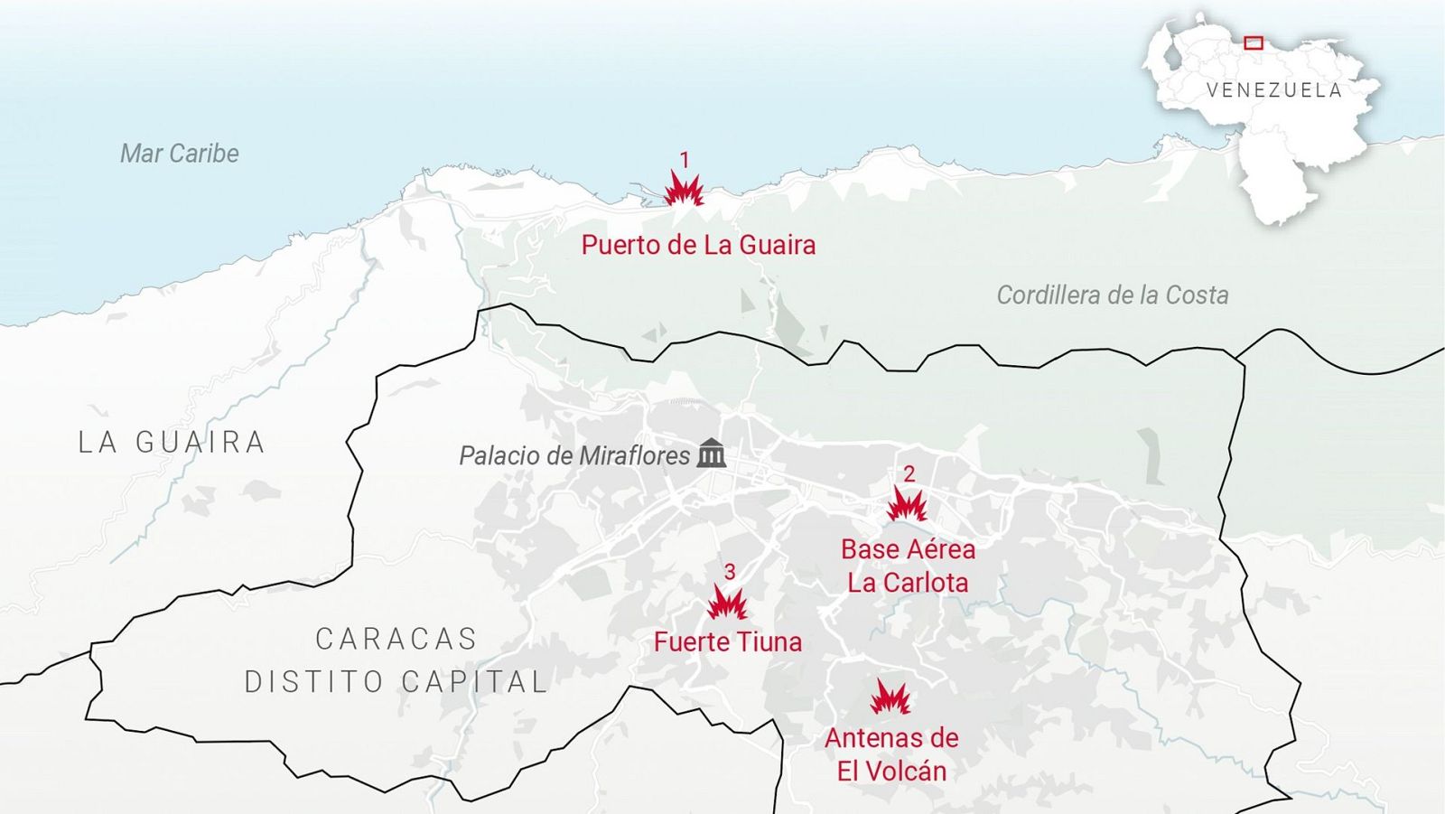 Mapas e im�genes: as� ha sido el ataque de EEUU a Venezuela