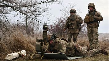 Soldados ucranianos en Zaporiyia