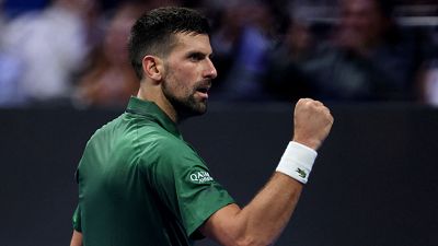 Novak Djokovic celebra un punto
