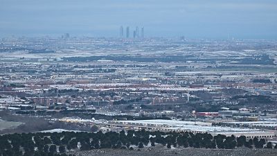 Nevada en Madrid ayer cinco de enero
