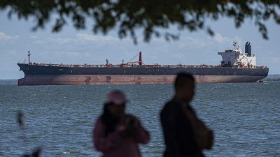 Un buque petrolero en el Lago de Maracaibo (Venezuela).