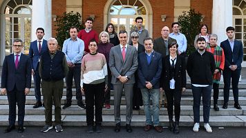 El presidente del Gobierno, Pedro S�nchez, mantiene un encuentro con representantes de asociaciones de v�ctimas de abusos sexuales en el �mbito de la Iglesia Cat�lica, este viernes 9 de enero de 2026 en la Moncloa