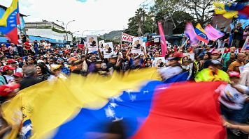 Manifestaci�n en apoyo a Nicolas Maduro en Caracas