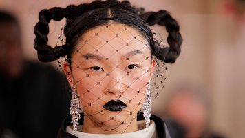 La cantante y rapera Audrey Nuna, en la alfombra roja de los Globos de Oro
