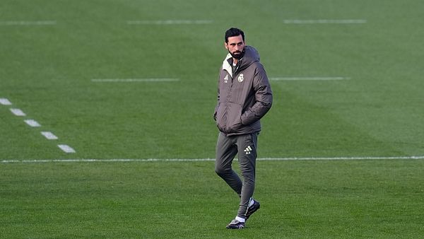 Arbeloa en su primer entrenamiento como nuevo entrenador del Real Madrid.