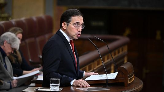 El ministro de Asuntos Exteriores, Jos� Manuel Albares, en el Congreso de los Diputados