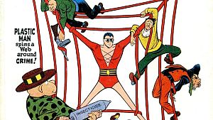 Detalle de una portada de 'Plastic Man', de Jack Cole (DC Comics)
