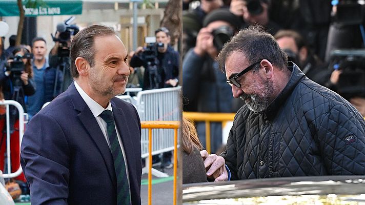 El exministro Jose Luis �balos y su exasesor Koldo Garc�a, en sendas im�genes de archivo de cuando han acudido al Tribunal Supremo a declarar.