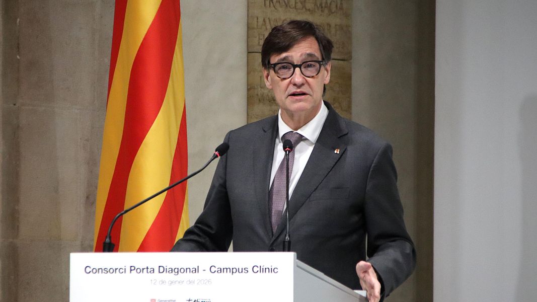 El president de la Generalitat, Salvador Illa, en un acte oficial dilluns passat al Palau de la Generalitat