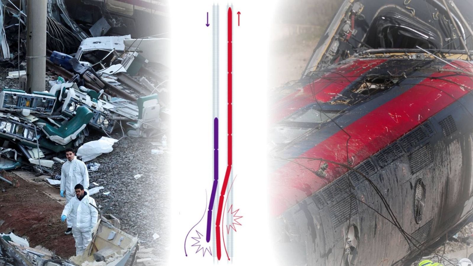 Reconstrucci�n visual del accidente de tren en Adamuz