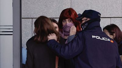 La exmujer de Koldo Garc�a Patricia Uriz, a su llegada a la Audiencia Nacional.