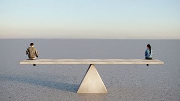 Met�fora visual sobre la igualdad entre mujeres y hombres