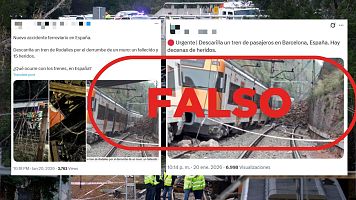 No es el tren de Rodalies accidentado en Gelida, es falso