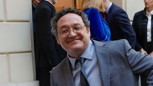 El ex fiscal general del Estado �lvaro Garc�a Ortiz, durante la toma de posesi�n de la nueva fiscal general del Estado, Teresa Peramato.