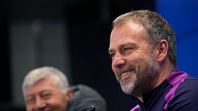 Flick en la rueda de prensa del Barcelona - Real Oviedo