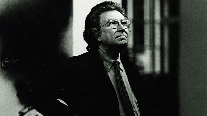 Antoni T�pies en el estudio Stoob de St. Gallen, 1993