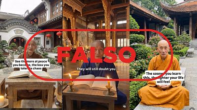 Yang Mun no es un maestro espiritual real, es un personaje generado con inteligencia artificial