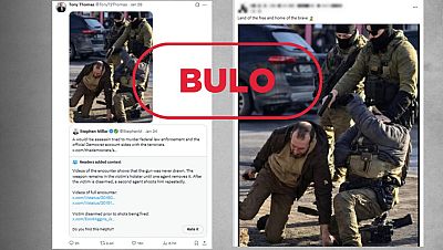 Esta foto del tiroteo que mata a Alex Pretti en Mine�polis es un bulo