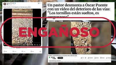 Este v�deo de una v�a de tren con "tornillos flojos" en Llerena (Extremadura) es de 2019