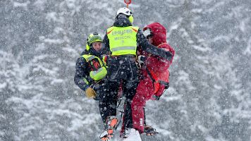 Lindsey Vonn sufre una ca�da en el descenso de Crans Montana a seis d�as de los Juegos